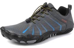 Sixspace Barfußschuhe Herren Damen Fitnessschuhe Sport Traillaufschuhe Minimalistische Barfuss Schuhe Atmungsaktive Kletterschuhe rutschfeste Badeschuhe(Grau,38 EU) von Sixspace