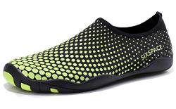 Sixspace Damen Herren Badeschuhe Wasserschuhe Schwimmschuhe Männer Frauen Strandschuhe Barfußschuhe für Strand,Pool,Meer,Wassersport,Tauchen,Surfen,Aqua Cycling(Fluoreszierendes Grün 35 EU) von Sixspace