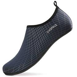 Sixspace Herren Damen Badeschuhe Wasserschuhe Aquaschuhe Strandschuhe Schnell Trocknend Slip on Breathable Schwimmschuhe Surfschuhe für Beach Pool Surfen Yoga Dunkelblau(Lieferantengröße 36 EU) von Sixspace