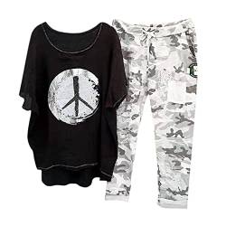 Sizoer Hosenanzug Damen Leinen Zweiteiler Leinenanzug Festlich Tracksuit Loungewear Sommer Outfits Streetwear Freizeitanzug Anzug Schicker Hosenanzug Outfits Loungewear Streetwear Damen Hosenanzüge von Sizoer