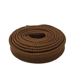 1,8cm 0,7 '' Fat Shoelaces für Lady Woman Heavy Duty Schnürsenkel Sneaker Flach Breite Schuhe Strings, 139 Yellow Brown, 120cm von Sjzwt