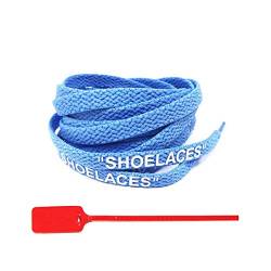 Schnürsenkel 47"/55" /63" Drucke Shoelaces mit Zip Tie Schnürsenkeln für Turnschuhe, Himmel, Blau, Weiß-Druck, 120cm von Sjzwt