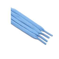 Schnürsenkel 7mm 34 Unifarben 1 Paar Hohl Double Flat Schnürsenkel Woven Schnürsenkel Sport-beiläufige Schnürsenkel, 3018 hellblau, 100cm von Sjzwt