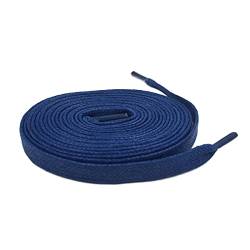 Schnürsenkel 8mm Breite gewachster Baumwolle sportlich Shoestrings Schnürsenkel Farbige Flache Mens Cotton Schnürsenkel, 1000 Blau, 140cm von Sjzwt