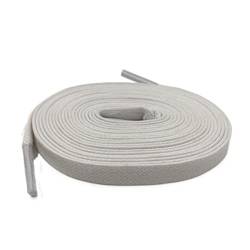 Schnürsenkel 8mm Breite gewachster Baumwolle sportlich Shoestrings Schnürsenkel Farbige Flache Mens Cotton Schnürsenkel, 1022 Weiß, 120cm von Sjzwt