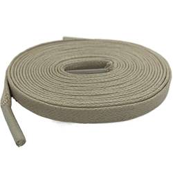 Schnürsenkel 8mm Breite gewachster Baumwolle sportlich Shoestrings Schnürsenkel Farbige Flache Mens Cotton Schnürsenkel, 1026 Aprikose, 140cm von Sjzwt