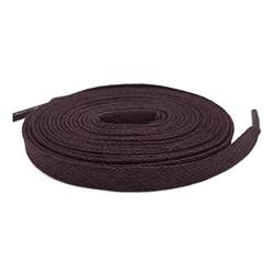 Schnürsenkel 8mm Breite gewachster Baumwolle sportlich Shoestrings Schnürsenkel Farbige Flache Mens Cotton Schnürsenkel, 1029 Dark Purple, 90cm von Sjzwt