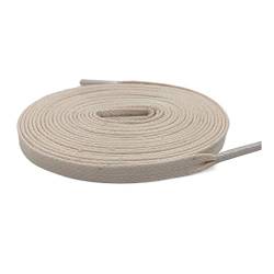 Schnürsenkel 8mm Breite gewachster Baumwolle sportlich Shoestrings Schnürsenkel Farbige Flache Mens Cotton Schnürsenkel, 1030 Off White, 160cm von Sjzwt