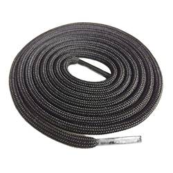 Schnürsenkel Außen 4.5mm Wanderschuhe Schnürsenkel Polyester Seil Schnürsystem Shoestring Schnürsenkel für Basketball-Schuh-Turnschuh, 1 Schwarz Schwarz, 140cm von Sjzwt