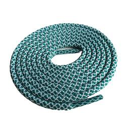 Schnürsenkel Außen 4.5mm Wanderschuhe Schnürsenkel Polyester Seil Schnürsystem Shoestring Schnürsenkel für Basketball-Schuh-Turnschuh, 11 Pale Green White, 160cm von Sjzwt