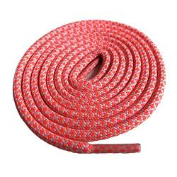 Schnürsenkel Außen 4.5mm Wanderschuhe Schnürsenkel Polyester Seil Schnürsystem Shoestring Schnürsenkel für Basketball-Schuh-Turnschuh, 12 Fluo Rot Weiß, 100cm von Sjzwt