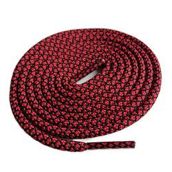 Schnürsenkel Außen 4.5mm Wanderschuhe Schnürsenkel Polyester Seil Schnürsystem Shoestring Schnürsenkel für Basketball-Schuh-Turnschuh, 18 Rot Schwarz, 140cm von Sjzwt