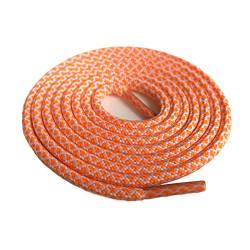 Schnürsenkel Außen 4.5mm Wanderschuhe Schnürsenkel Polyester Seil Schnürsystem Shoestring Schnürsenkel für Basketball-Schuh-Turnschuh, 7 Orange Rot Weiß, 140cm von Sjzwt