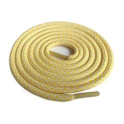 Schnürsenkel Außen 4.5mm Wanderschuhe Schnürsenkel Polyester Seil Schnürsystem Shoestring Schnürsenkel für Basketball-Schuh-Turnschuh, 8 Hellgelb Weiß, 100cm von Sjzwt