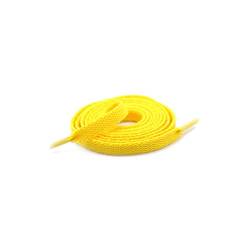 Shoelace Bunte Breite von Flach Schnürsenkel Schnürsenkel für Sneakers Sportschuhe 24color 150cm, Gelb, 150cm von Sjzwt