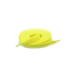 Shoelace Bunte Breite von Flach Schnürsenkel Schnürsenkel für Sneakers Sportschuhe 24color 150cm, gelb fluoreszierend, 150cm von Sjzwt