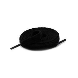 Shoelace Bunte Breite von Flach Schnürsenkel Schnürsenkel für Sneakers Sportschuhe 24color 150cm, schwarz, 150cm von Sjzwt