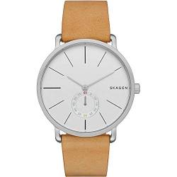 Skagen Herren Analog Quarz Uhr mit Leder Armband SKW6215 von Skagen