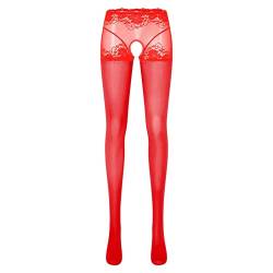 Dessous Damen Sexy Reizwäsche Womens Oil Glossy Crotchless Strumpfhose Strümpfe Stretchy Tights Sports Lingerie Corsagen von Skang