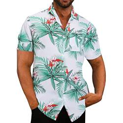 Hawaii Hemd Männer Kurzarm Sommerhemd Freizeithemden Für Herren Sommer Strandtunika Große Größen Shirts Kurzarmhemd Slim Fit Shirt Strandbluse Tops von Skang