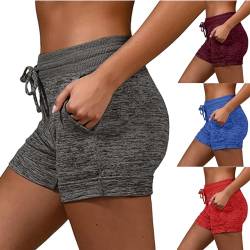 Skang Damen Sport Shorts Kurze Hose Laufshorts Jogginghose Sommer Sportshorts Atmungsaktiv Running Yoga Jogging Gym Shorts Fitness Sporthose Elastisch Freizeit Shorts von Skang