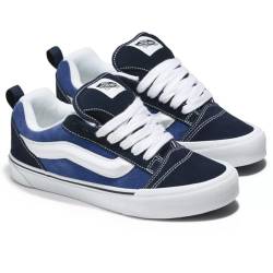 KNU Skool Sneaker Mode V4ns Original garantiert Unisex Erwachsene 2024, Blau Weiß, 45 EU von Skates