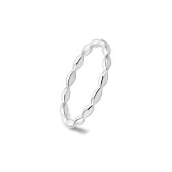 Edelstahl Damen Ring, Damen Ring Silber Wassertropfen Geschenke für Damen Frauen Freundin Größe 54 (17.2) von Skcess