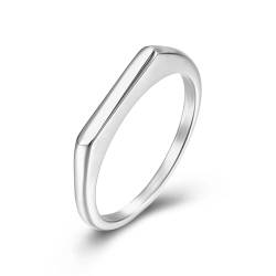 Edelstahl Ring, Ring Damen Silber Schmal 2,3 Mm Geschenke für Damen Frauen Freundin Größe 49 (15.6) von Skcess