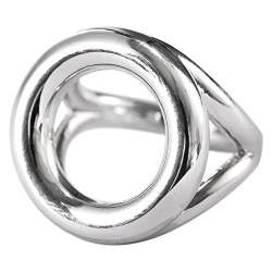 Fidget Ring Sterlingsilber, Ringe Silber Runder Hohlraum Geschenke für Damen Frauen Freundin Größe 50 (15.9) von Skcess