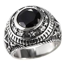 Herren Ring, Sterlingsilber Ringe Herren Silber Stern Zircon Ring Ringe für Herren Männer Größe 65 (20.7) von Skcess