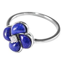 Ring Set Silber, Ringe Frauen Silber Blumenring Zircon Ring Geschenke für Damen Frauen Freundin Größe 57 (18.1) von Skcess