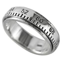 Ring Silber 925, Eheringe Silber Abgestufter Drehring Geschenke für Damen Frauen Freundin Größe 61 (19.4) von Skcess