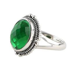 Ringe Frauen Silber, Verlobungsringe Silber Geometrisch Zircon Ring Geschenke für Damen Frauen Freundin Adjustable von Skcess