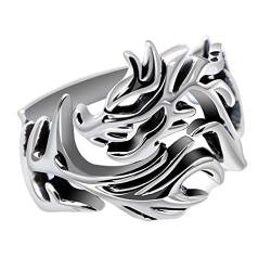 Ringe für Herren, 925 Sterling Silber Verlobungsring Drachen Ring Herren von Skcess