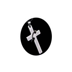 Schmuck für Frauen, Halsketten Anhänger Silber Legierung Jesus-Kreuz-Ring Kette Personalisiert 38x3.1cm Geschenke für Männer Frauen von Skcess
