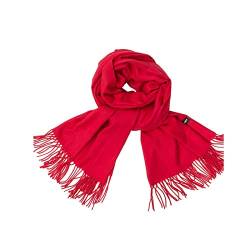 Skcess Schal Cashmere Damen, Winterschal Damen Elegant Magenta Einfarbig mit Quaste Scarf Unisex 200X70CM(79X28In) von Skcess