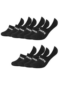 Skechers 12 Paar Unisex Footies Mesh Ventilation Socken SK44008, Farbe:Black, Socken & Strümpfe:39-42 von Skechers