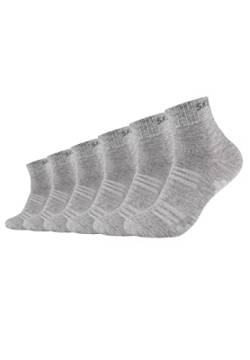 Skechers 6 Paar Unisex Quarter Socken SK42017, Farbe:Light Grey Melange 3390, Socken & Strümpfe:47-49 von Skechers