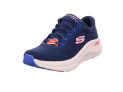 Skechers Damen Arch Fit 2.0 Big League, Marineblaues Netzgewebe, Hot Pink mit blauem Rand, 37 EU von Skechers