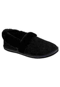 Skechers Damen Cozy Campfire Team Toasty Slippers, Black Microfiber/Faux Fur Line, 37 EU von Skechers