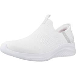 Skechers Damen Cozy Ultra Flex 3.0 Cosy Streak, White Knit/Light Gray Trim, 39 EU von Skechers