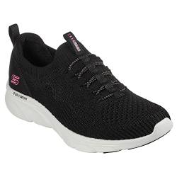 Skechers Damen D'LUX Comfort Bonus Prize Sneaker, Black Knit/White/Pink Trim, 41 EU von Skechers