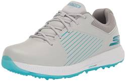 Skechers Damen Go Golf Elite 5 Arch Fit Wasserdichter Golfschuh Sneaker, Grau/Türkis, 36.5 EU von Skechers