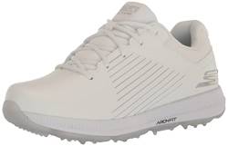 Skechers Damen Go Golf Elite 5 Arch Fit Wasserdichter Golfschuh Sneaker, Weiß/Silber, 39.5 EU von Skechers