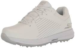 Skechers Damen Go Golf Elite 5 Arch Fit Wasserdichter Golfschuh Sneaker, Weiß/Silber, 40 EU von Skechers