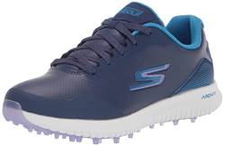 Skechers Damen Go Golf Max Arch Fit Spikeless Golfschuh Sneaker, Blau/Mehrfarbig, wasserdicht, 36 EU von Skechers