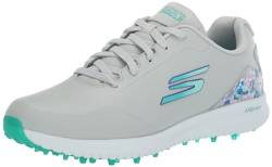 Skechers Damen Go Golf Max Arch Fit Spikeless Golfschuh Sneaker, Grau Floral Wasserdicht, 39 EU von Skechers