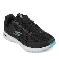 Skechers Damen Go Golf Max Arch Fit Spikeless Golfschuh Sneaker, Schwarz/Türkis Mesh, 36 EU von Skechers