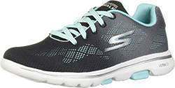 Skechers Damen Go Walk 5 – Alive Sneaker, Schwarz/Aqua, 36.5 EU von Skechers