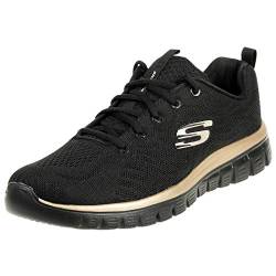 Skechers Damen Graceful Get Connected Sneakers, Schwarz, 38 EU von Skechers